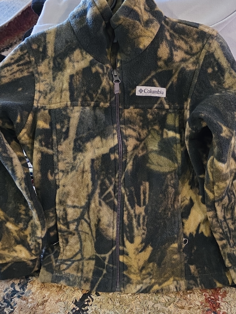 Columbia Kids Green & Brown Camo Fleece Jacket